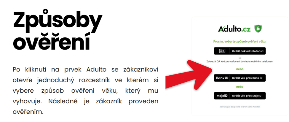 Způsoby ověření Adulto - upinsmoke.cz
